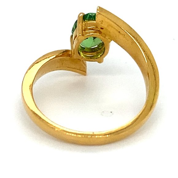 Tsavorite 1.37ct Solid 22K Yellow Gold Ring - Picture 5 of 8